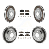Front Rear Coat Disc Brake Rotor Ceramic Pad Kit For Chevrolet Malibu Pontiac G6