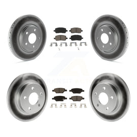 Front Rear Coat Brake Rotor Ceramic Pad Kit For Pontiac G5 With Disc Brakes
