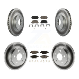 Front Rear Coated Disc Brake Rotors And Ceramic Pads Kit For Pontiac G5