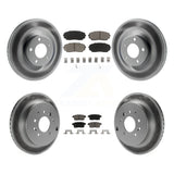 Front Rear Coated Disc Brake Rotor And Ceramic Pad Kit For Ford Edge Lincoln MKX