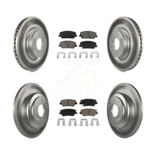 Charger l'image dans la galerie, Front Rear Coated Disc Brake Rotor And Ceramic Pad Kit For Hyundai Genesis Coupe