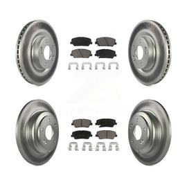 Front Rear Coated Disc Brake Rotor And Ceramic Pad Kit For Hyundai Genesis Coupe