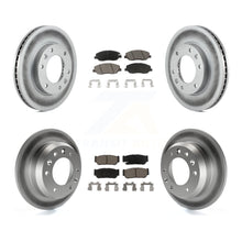 Charger l'image dans la galerie, Front Rear Coated Brake Rotor &amp; Ceramic Pad Kit For Kia Sedona Hyundai Entourage