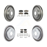 Front Rear Coated Disc Brake Rotors And Ceramic Pad Kit For Suzuki SX4 Crossover
