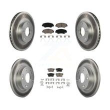 Charger l'image dans la galerie, Front Rear Coated Disc Brake Rotor And Ceramic Pad Kit For Honda Civic Acura ILX