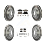 Front Rear Coated Disc Brake Rotor And Ceramic Pad Kit For Honda Civic Acura ILX
