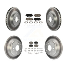 Load image into Gallery viewer, [Front+Rear] 2003-2011 Honda Element Premium Coated Rotors &amp; Ceramic Pads Brake Kit For Max Braking