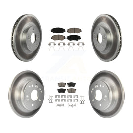 [Front+Rear] 2003-2011 Honda Element Premium Coated Rotors & Ceramic Pads Brake Kit For Max Braking