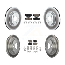Charger l'image dans la galerie, Front Rear Coated Disc Brake Rotor And Ceramic Pad Kit For Honda Civic Acura CSX