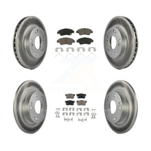 Load image into Gallery viewer, Front Rear Coated Disc Brake Rotors And Ceramic Pads Kit For Honda Civic