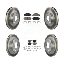 Charger l'image dans la galerie, Front Rear Coated Disc Brake Rotors And Ceramic Pads Kit For Acura CSX