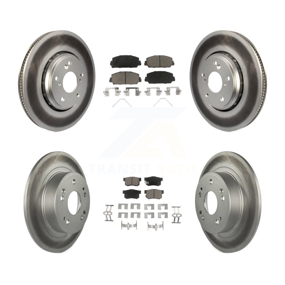 [Front+Rear] 2017-2022 Acura ILX Premium Coated Rotors & Ceramic Pads Brake Kit For Max Braking