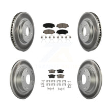 Charger l'image dans la galerie, Front Rear Coated Disc Brake Rotors And Ceramic Pads Kit For Honda Civic