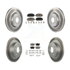 [Front+Rear] 2016 Acura ILX Premium Coated Rotors & Ceramic Pads Brake Kit For Max Braking