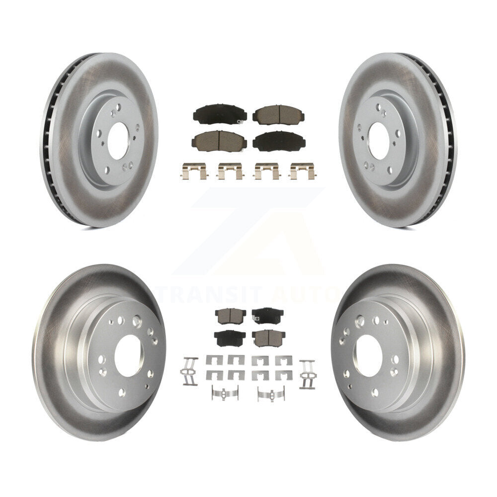Front Rear Coat Brake Rotors Ceramic Pad Kit For Acura TL Automatic transmission