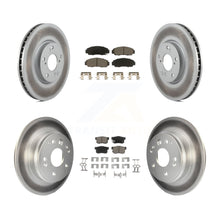 Charger l'image dans la galerie, Front Rear Coat Brake Rotors Ceramic Pad Kit For Acura TL Automatic transmission