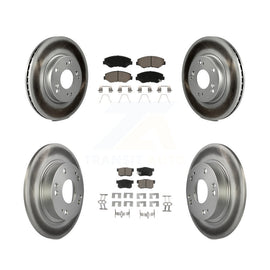 [Front+Rear] 2013 Acura ILX 2.0L Premium Coated Rotors & Ceramic Pads Brake Kit For Max Braking