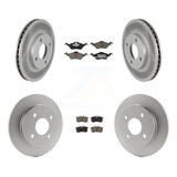 Front Rear Coated Disc Brake Rotors And Ceramic Pads Kit For Ford Focus