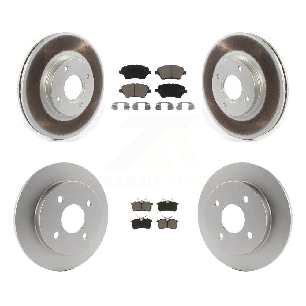 [Front+Rear] 2014-2019 Ford Fiesta ST Premium Coated Rotors & Ceramic Pads Brake Kit For Max Braking