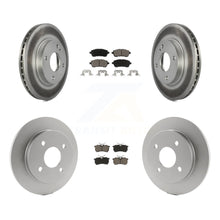 Charger l'image dans la galerie, Front Rear Coated Disc Brake Rotors And Ceramic Pads Kit For Ford Fiesta