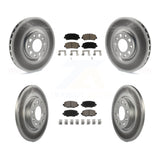 Front Rear Coated Disc Brake Rotors And Ceramic Pads Kit For Chrysler 200