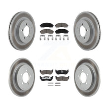 Load image into Gallery viewer, Front Rear Coated Disc Brake Rotor And Ceramic Pad Kit For Ford Explorer Mercury