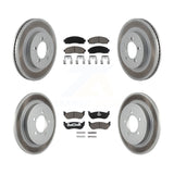 Front Rear Coated Disc Brake Rotor And Ceramic Pad Kit For Ford Explorer Mercury