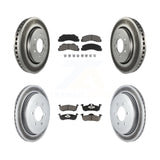 Front Rear Coated Disc Brake Rotor & Ceramic Pad Kit For Ford Expedition Lincoln