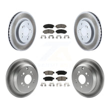 Charger l&#39;image dans la galerie, Front Rear Coated Disc Brake Rotor &amp; Ceramic Pad Kit For 2005-2010 Honda Odyssey