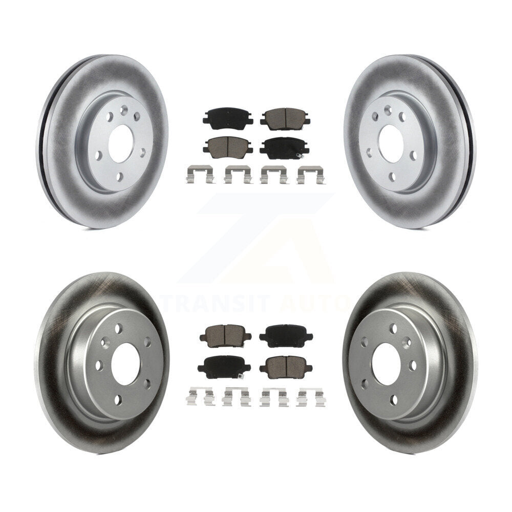 Front Rear Coat Brake Rotor Ceramic Pad Kit For Chevrolet Cruze Volt Bolt EV EUV