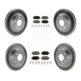 Front Rear Coated Brake Rotor & Ceramic Pad Kit For Chevrolet Equinox Malibu GMC
