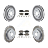 Front Rear Coated Disc Brake Rotors And Ceramic Pads Kit For Chevrolet Cruze