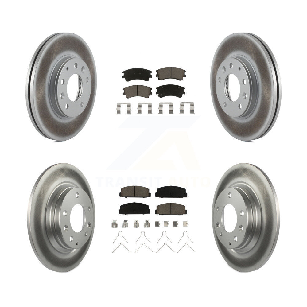 [Front+Rear] 2003-2005 Mazda 6 Premium Coated Rotors & Ceramic Pads Brake Kit For Max Braking