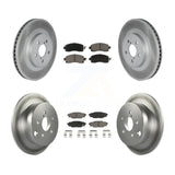 Front Rear Coated Disc Brake Rotors Ceramic Pad Kit For Subaru Crosstrek Impreza