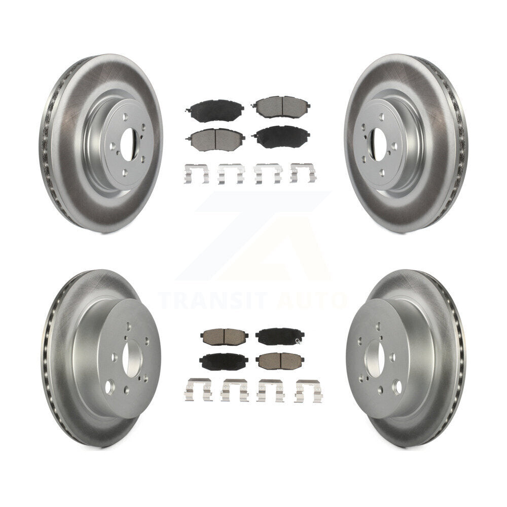 [Front+Rear] 2014-2018 Subaru Forester 2.0L Premium Coated Rotors & Ceramic Pads Brake Kit For Max Braking