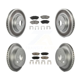 [Front+Rear] 2014-2018 Subaru Forester 2.0L Premium Coated Rotors & Ceramic Pads Brake Kit For Max Braking