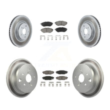 Load image into Gallery viewer, Front Rear Coated Disc Brake Rotors And Ceramic Pads Kit For Subaru WRX