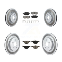 Charger l&#39;image dans la galerie, Front Rear Coated Disc Brake Rotor Ceramic Pad Kit For Subaru Outback Legacy WRX