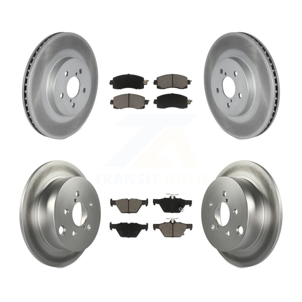 Front Rear Coated Disc Brake Rotors And Ceramic Pads Kit For Subaru Crosstrek