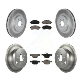 Front Rear Coated Disc Brake Rotors And Ceramic Pads Kit For Subaru Crosstrek