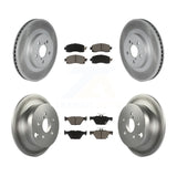 Front Rear Coated Disc Brake Rotors And Ceramic Pads Kit For Subaru Crosstrek