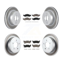 Load image into Gallery viewer, Front Rear Coated Disc Brake Rotors And Ceramic Pads Kit For Jeep Wrangler TJ