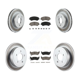 [Front+Rear] 2003-2007 Jeep Liberty Premium Coated Rotors & Ceramic Pads Brake Kit For Max Braking