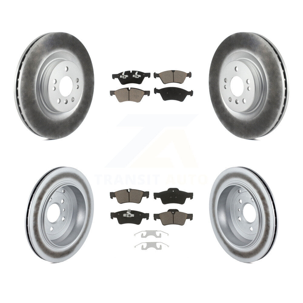Front Rear Coat Brake Rotors Ceramic Pad Kit For Mercedes-Benz ML350 GL450 GL550