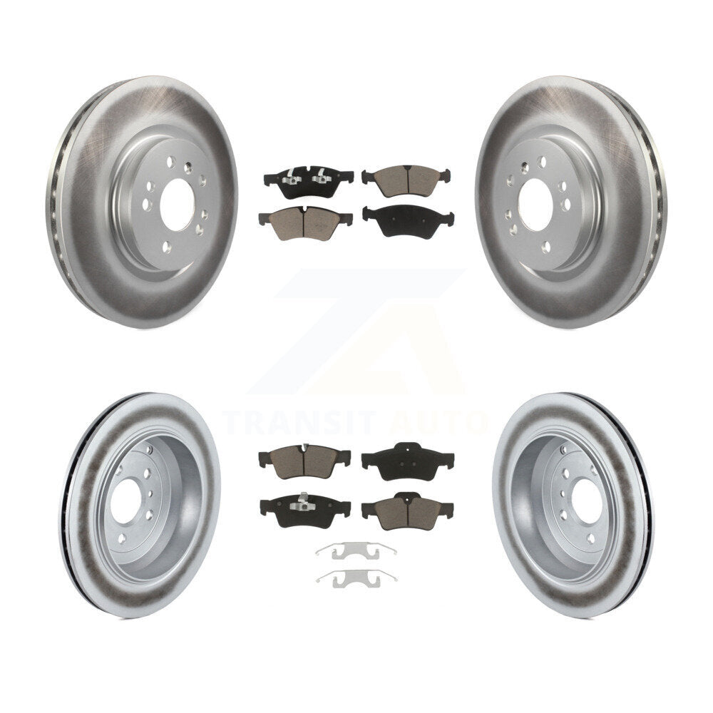 Front Rear Coated Brake Rotors Ceramic Pad Kit For Mercedes-Benz R350 ML500 R500