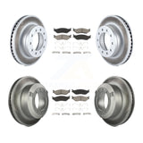 Front Rear Coat Disc Brake Rotor Ceramic Pad Kit For Ford F-450 Super Duty F-550