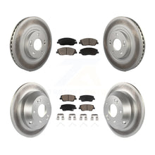 Charger l'image dans la galerie, Front Rear Coated Disc Brake Rotors And Ceramic Pads Kit For Hyundai Santa Fe XL