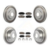 Front Rear Coated Disc Brake Rotors And Ceramic Pads Kit For Hyundai Santa Fe XL