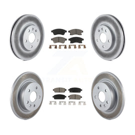 Front Rear Coated Brake Rotors Ceramic Pad Kit For Chevrolet Cruze Sonic Limited