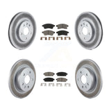 Front Rear Coated Brake Rotors Ceramic Pad Kit For Chevrolet Cruze Sonic Limited
